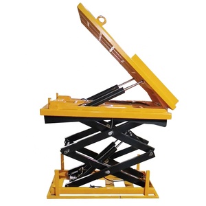 Plataforma elevadora de carga de 1 tonelada mesa elevadora de tijera con función de inclinación para carga y descarga de material