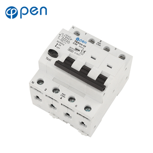 400V6kAカーブC D 3P N 4P 6Amp 63Amp RCBO残留電流遮断器、短絡保護付き - Product Image 3