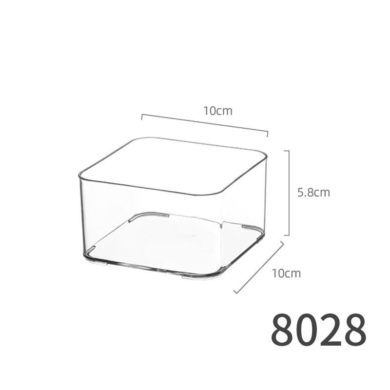 Boîte transparente à profil bas 8028, carrée, petite taille, 1 pièce, PET H