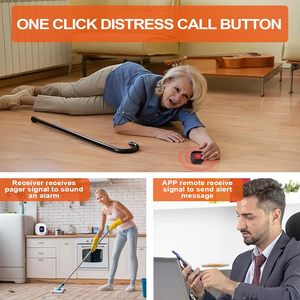 Sistema de llamada inteligente inalámbrico para personas mayores, buscapersonas cuidador de ancianos con botones de pánico y receptor, sistema de alerta de vida, host de llamada SOS - Product Image 4