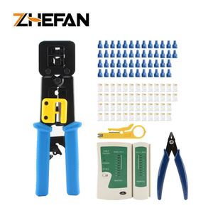 Zhefan ชุดเครื่องมือจีบ RJ11และสายเคเบิลเครือข่าย, เครื่องมือจีบเครื่องมือคีมใช้หลาย RJ45 - Product Image 6