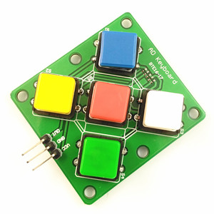 AD klavye Arduino sensör genişletme kartı için beş anahtar modülü Analog düğmesi simüle
