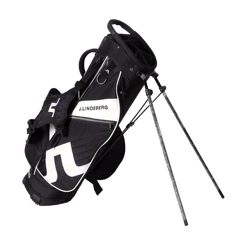 Chengsheng OEM biểu tượng tùy chỉnh công suất lớn không thấm nước Trọng lượng nhẹ xách tay nylon golf màu đen đứng túi với thiết kế của bạn cho nam giới