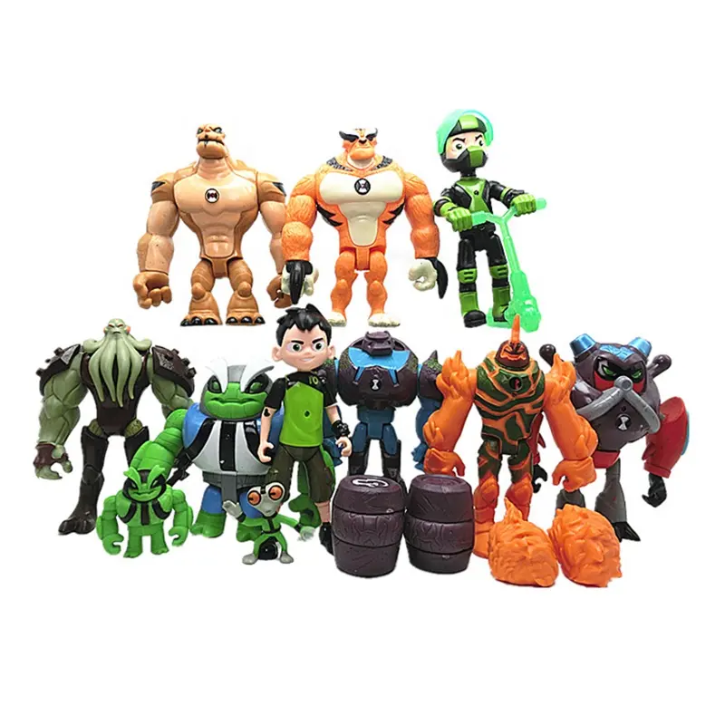 DL1355 11 pieces/set of earth defen-der ben10 Figure juvenile hero hacker small class super beast alien model toys