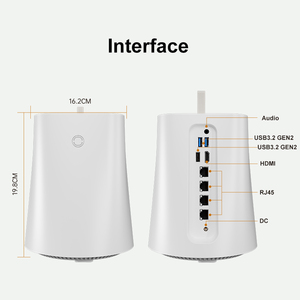 HelorPC AMD Intel NAS Mini PC 300U R7 5700U N100 2イーサネット4 LAN RJ45 MINIPCコンピュータpfsenseデスクトップLinuxファイアウォールルーター - Product Image 6