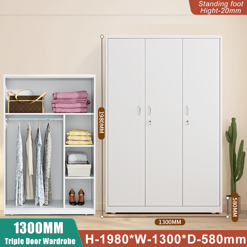 Armoire à triple porte de 1300 mm