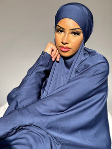 2023 yüksek kalite özel İslami müslüman jilnikkadınlar namaz elbise uzun Khimar <span class=keywords><strong>2</strong></span> parça jilniknikab ile