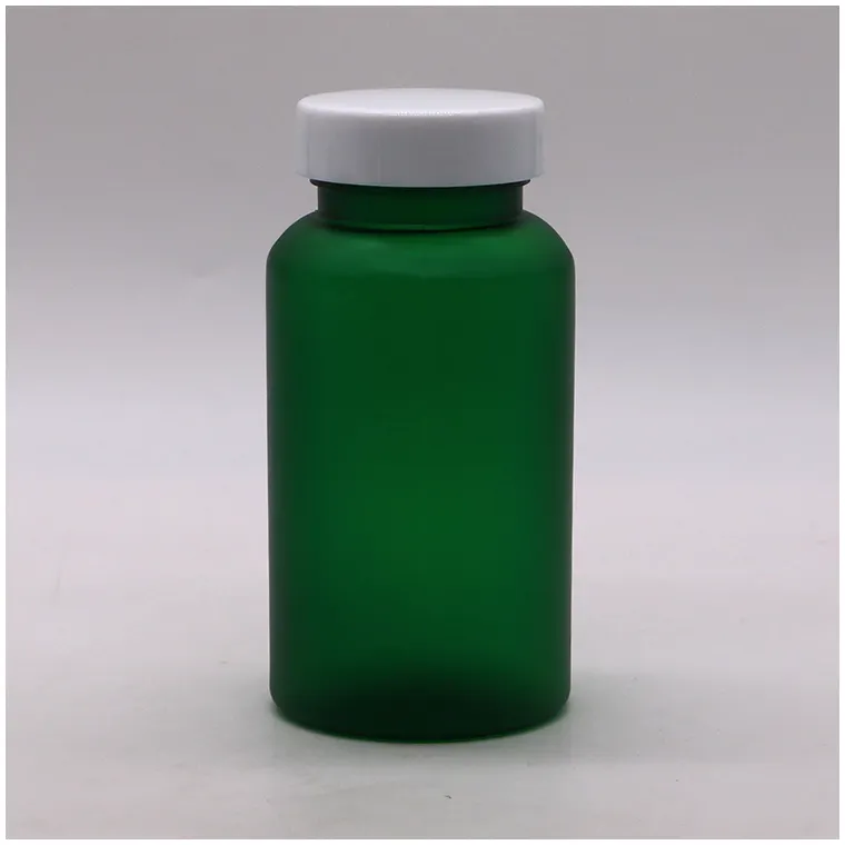 Échantillons gratuits 100/120/150ML PET, vente en gros bocal en plastique à large bouche avec capuchon en aluminium pour médicaments en capsule de pilule par le fournisseur chinois