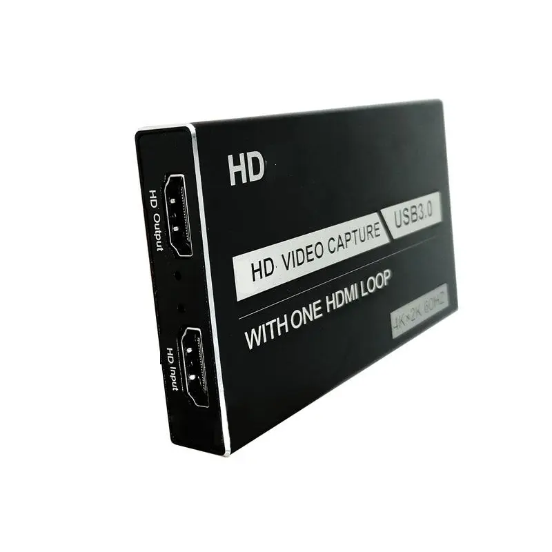 Trasmissione in diretta giochi con interruttore esterno usb uscita di acquisizione 4k 60HZ scheda di acquisizione video usb 3.0 HDTV ad alta trasparenza con un loop HD
