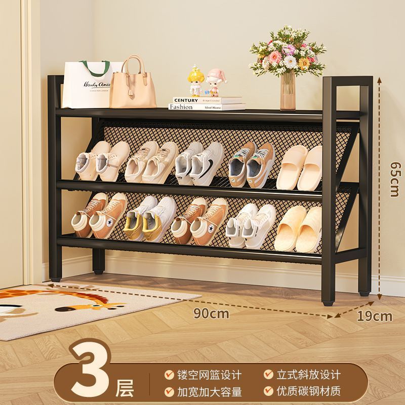 (Classic Black) 90cm - 3-Tier - Shoe Rack