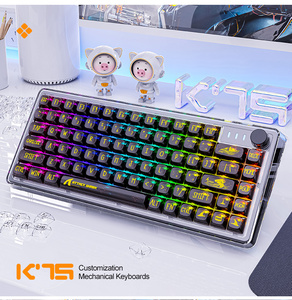 K75 Transparent <strong>Customized</strong> Mechanical <strong>Keyboard</strong> 81 <strong>Keys</strong> RGB Hotswap Dual ISSP Type-C Wired Gaming <strong>Keyboards</strong> for <strong>Computer</strong> PC - Product Image 5