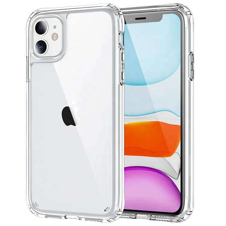 Best Seller Hybrid TPU Acrylic Clear Hard Back Cover Phone Case for iPhone 6 7 8 Xs Transparent Case for iPhone 11 12
