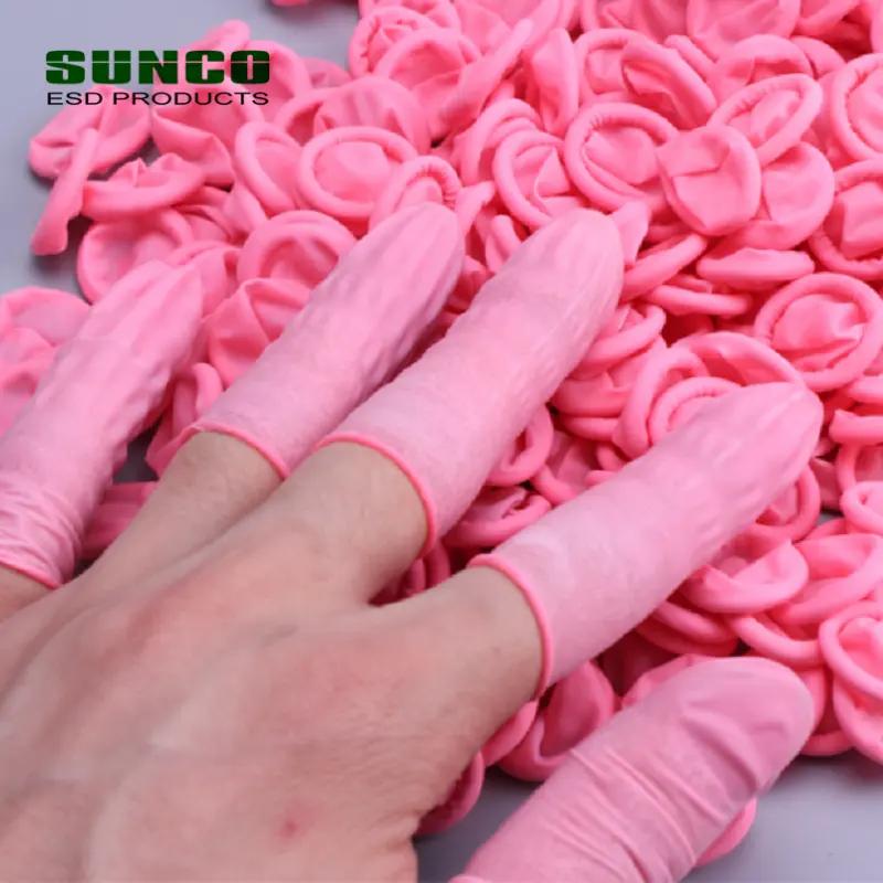 Free Shipping ESD Pink Finger Cots Malaysia Natural Latex
