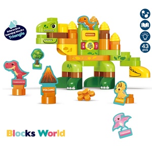 Bloques de construcción interactivos inteligentes para niños, juguete de ladrillos para enseñanza musical, dinosaurio, educativo, sonido, 43 piezas - Product Image 2