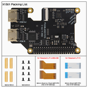 Módulo de tarjeta de captura de audio y vídeo de baja latencia Raspberry Pi 5 compatible con 4B 3B + monitoreo para kits de módulos electrónicos de robot
