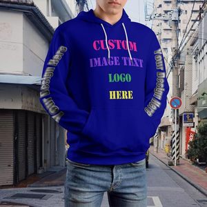 Doveark定制连帽衫男女通用个性化您自己的文字名称运动衫添加您的照片标志套头衫连帽衫男士连帽衫