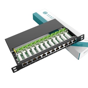 Rj45 Socket 8p8c Lan Patch Panel 12 puertos 10 pulgadas 1u Networking Patch Panel Cat6 Cat5e Stp Patch Panel - Product Image 5
