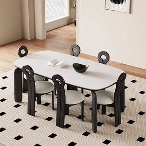 Đơn Giản Thiết Kế Hiện Đại Cổ Hình Chữ Nhật Rắn Gỗ Bàn Ăn Matte Màu Trắng Tinh Khiết Cho Hộ Gia Đình Nhỏ Căn Hộ Đồ Nội Thất Nhà - Product Image 5