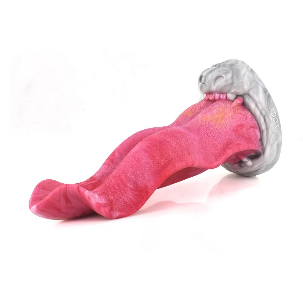 Vendita calda in europa pene in silicone liquido animale a forma speciale strumenti per la masturbazione femminile per adulti sesso lupo lingua plug anale dildo