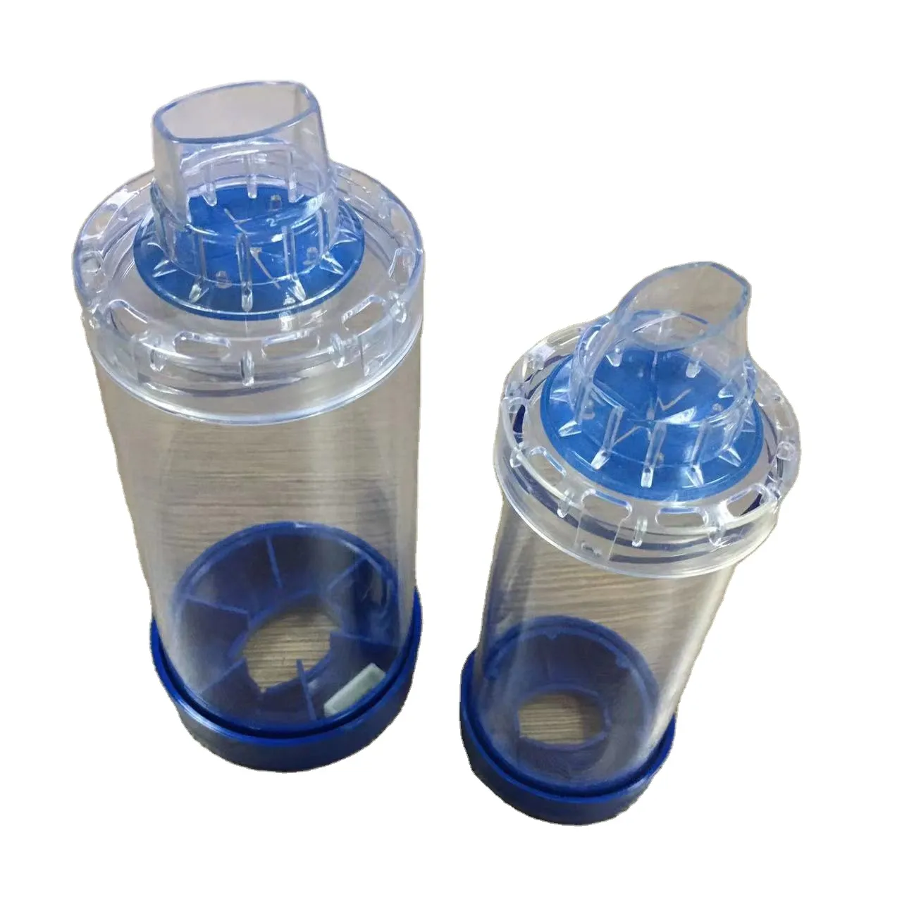 Medizinische Aero-Kammer mit zwei Ventilen und Luftkammer-Inhalator mit Silikon abdeckung für die Atemtherapie MDI-Abstands halter für Asthma