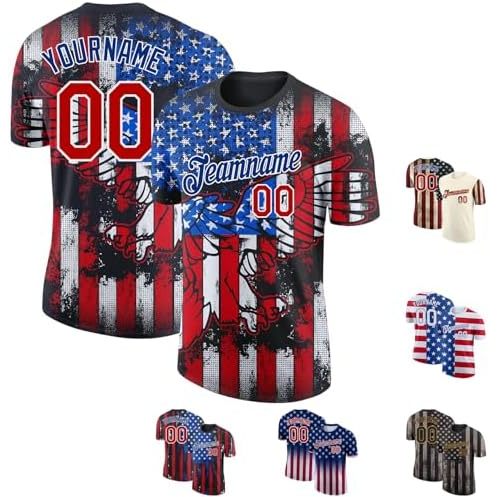 America Flagblack White Red