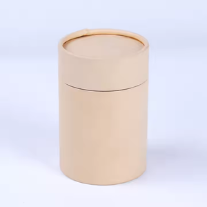 กล่องของขวัญกระดาษคราฟท์กระดาษน้ำตาลกล่องใส่ดอกไม้ทรงกลมเกรดสูงพร้อมถังกอดสำหรับบรรจุภัณฑ์น้ำหอม - Product Image 5