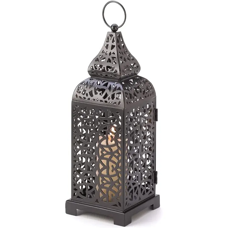 Fantastique À La Main pas cher coloré Maroc moderne creuse décorative extérieure en métal bougie lanterne
