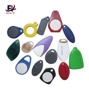 China factory Access Control Card 125khz EM4100 RFID Keyfob Black Token Key Tag per sistema di controllo accessi - Product Image 6