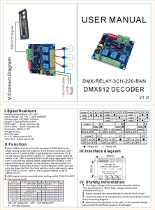 AC110-230V Dmx512 3P контроллер 3CH плата Dmx512 релейный переключатель декодер - Product Image 4