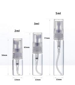 En iyi satış yuvarlak cam parfüm şişeleri plastik kap sprey 2ml 3ml 5ml 10ml cam sprey atomizörler - Product Image 3
