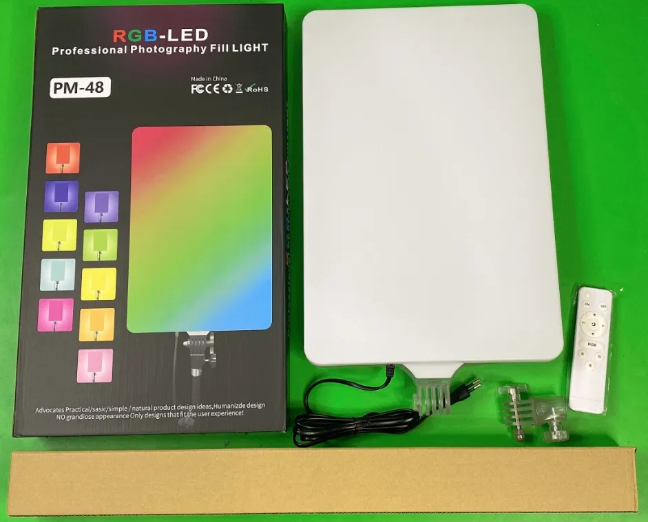 2024 nuevo producto 19/24 pulgadas RGB LED Video Panel Light CRI 96 Ultra brillo Video Light 3200K-5700K Lámpara de fotografía