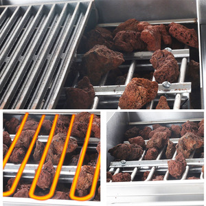 Gpl Roccia Vulcanica Lava Gas Pit Grill Banco Elettrico Commerciale A Righe Bistecche Macchina Torrefattore di Fy-978 - Product Image 3
