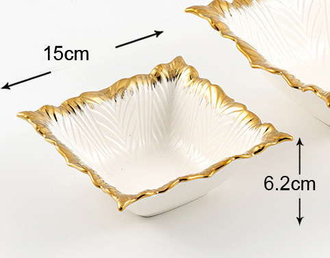 bol carré blanc de 6 pouces