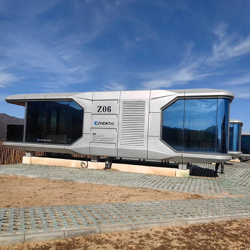 Modern lüks prefabrik mobil bina evleri uzay kapsülü konteyner evler ev yatak odası ile