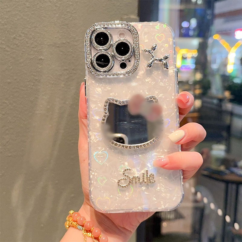 White case+Cat Mirror