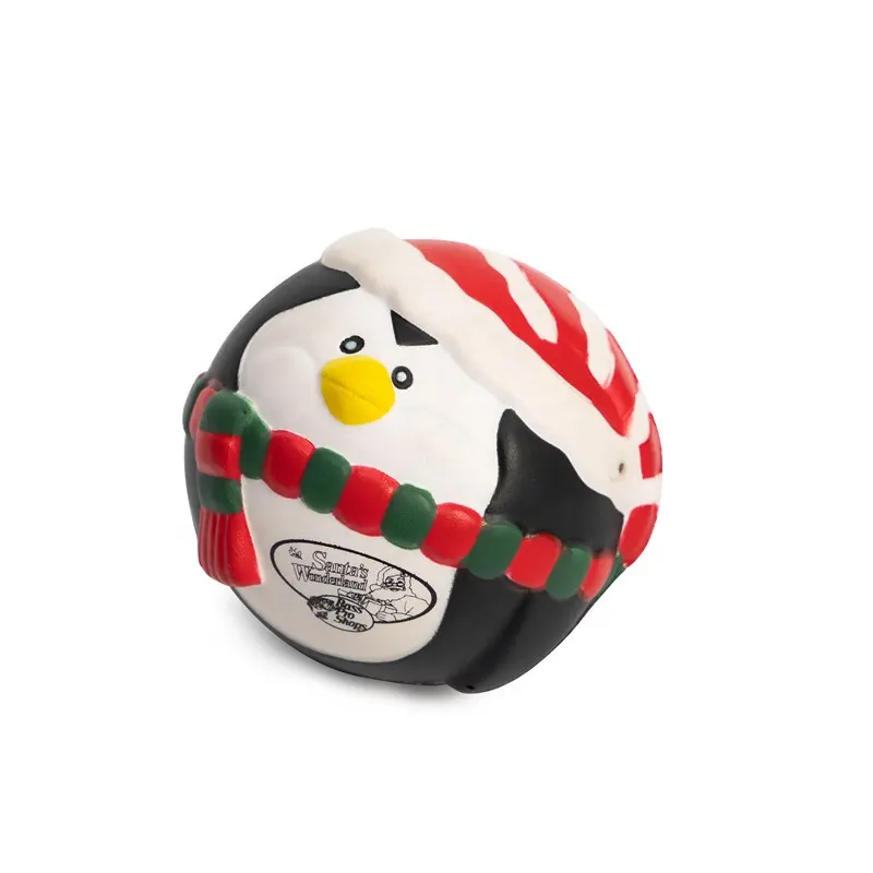 Natale stile pinguino Anti Stress palla giocattoli Kawaii Festival spremere giocattoli regali decorazioni vendita calda personalizzato Unisex 63MM