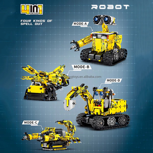 XJD JD043 <strong>Technical</strong> 4IN 1Waly <strong>Programming</strong> Robot Model Creative DIY Robot Bricks Toys Children Gift 659pcs Building Blocks Sets - Product Image 5