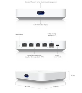 เกตเวย์ระบบคลาวด์แบบ UniFi ubiquiti ของแท้ใหม่เราเตอร์แบบ Ultra ucg-ultra