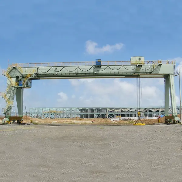 12 ton 14 ton 16 ton double girder mobile with concrete placing hopper gantry crane