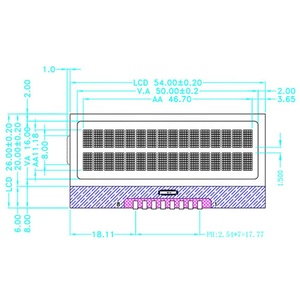 16x2 Modulo LCD COG 16 caratteri x 2 linee Sfondo Nero Bianco Luce COG Display LCD Modulo - Product Image 3