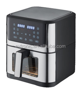 Easy Use Visualize Air Fryer 6L 8L with 10 <strong>Programmes</strong> Stainless Steel Air Fryer Digital Touchscreen and Dehydration Function