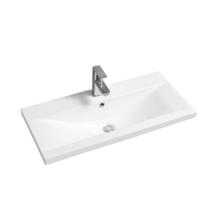 高品质现代风格矩形设计白色陶瓷洗手盆水槽 - Product Image 2