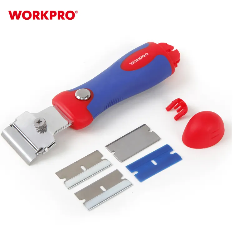 WORKPRO Muti ใบมีดอเนกประสงค์ปรับได้,ที่ขูดสำหรับทำความสะอาดกระจกหน้าต่างผนังฉลากสติกเกอร์ติดลบออกได้