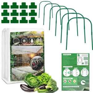 Best <strong>Selling</strong> 2.5*10M Plastic Garden Mesh <strong>Netting</strong> Custom Cutting Service with Fine Mesh Hoops Clips Insect Protection Tunnel - Product Image 1