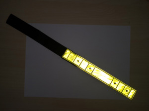 Yellow <strong>and</strong> Red LED Prismatic Reflective Sheet Armband with Cell Battery - Product Image 3