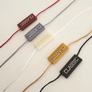 Etiqueta personalizada para ropa, cuerda de poliéster, cuerda con sello colgante con logotipo en relieve, sello de plástico, cuerda con etiqueta colgante - Product Image 3