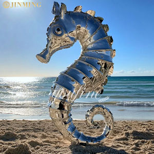 Modern büyük Metal hayvan dev paslanmaz çelik horse tı heykelleri oyulmuştur sanat Zoos akvaryumları için açık kullanım Metal el sanatları - Product Image 2