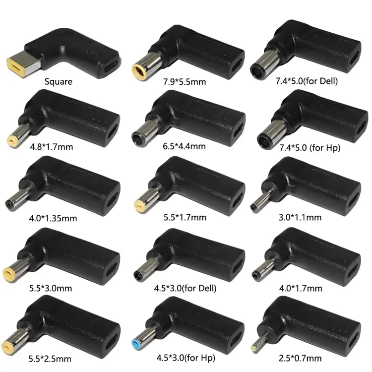 PD parodi adaptör fiş dönüştürücü USB tipi C kadın için 7.4x5.0mm 4.5x3.0mm 5.5x2.5mm erkek Laptop için Dc çıkış Jack konnektörü