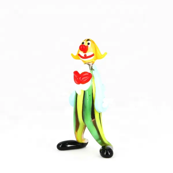 Statuettes de Clown en verre confectionnées à la main, lampes de décoration pour les vacances