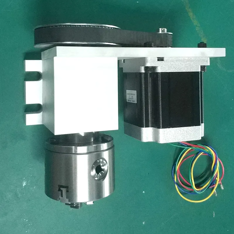 A aixs الروتاري محور + تايلستوك ل cnc راوتر نيما 34 محرك متدرج (4:1) K11-100mm 3Jaw تشاك 100 مللي متر CNC 4th محور